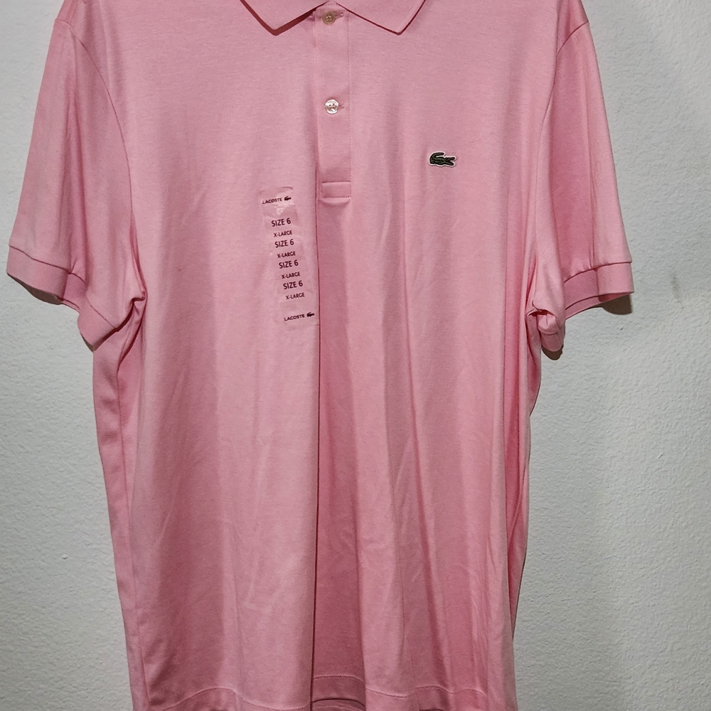 Lacoste Men's Light Pink Polo Shirt